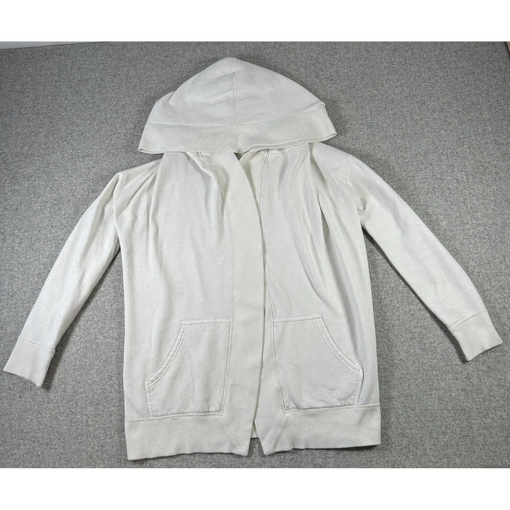 Polo Ralph Lauren Womens Small Cardigan White Long Sleeve Open Front Collared